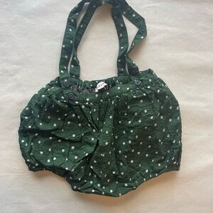 Caramel Green and White Polka Dot Shorts